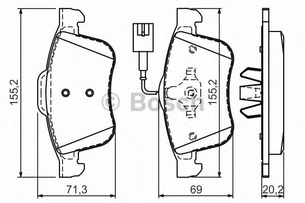 Тормозные колодки BOSCH 0 986 494 465