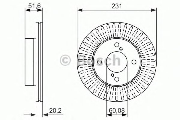 Тормозной диск BOSCH 0 986 479 778