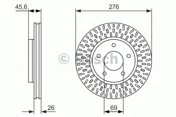 Тормозной диск BOSCH 0 986 479 783