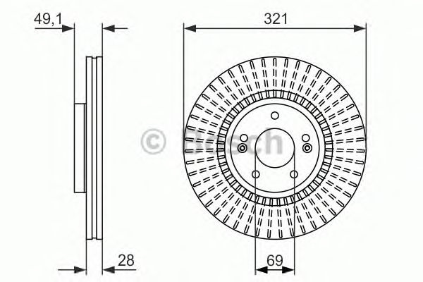 Тормозной диск BOSCH 0 986 479 786