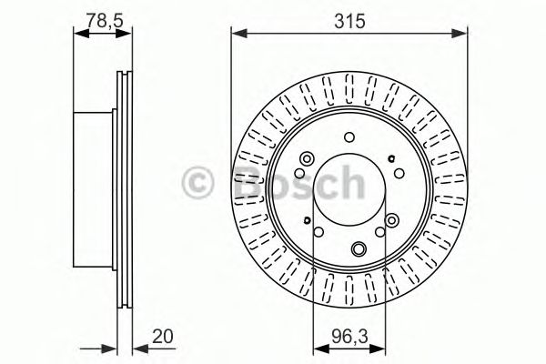 Тормозной диск BOSCH 0 986 479 793