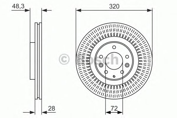 Тормозной диск BOSCH 0 986 479 795
