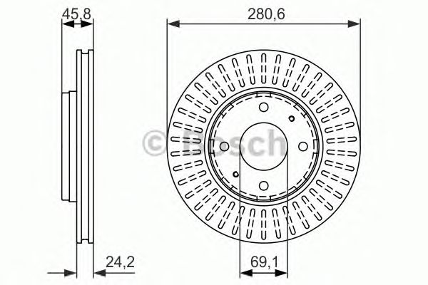 Тормозной диск BOSCH 0 986 479 872