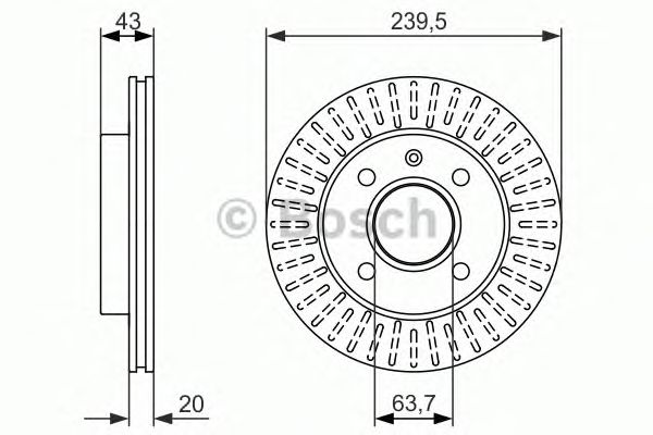 Тормозной диск BOSCH 0 986 479 874