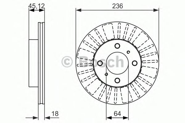Тормозной диск BOSCH 0 986 479 883