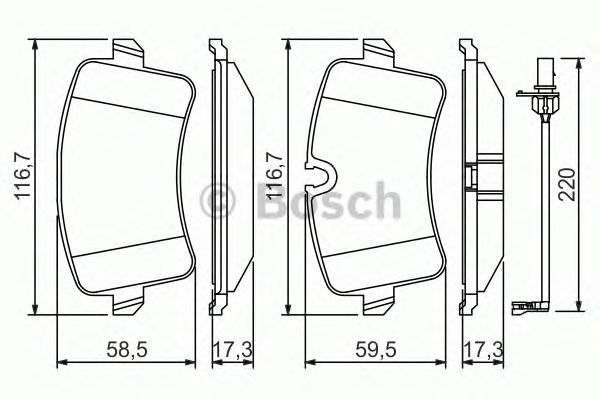 Тормозные колодки BOSCH 0 986 494 488