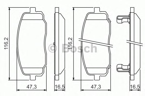 Тормозные колодки BOSCH 0 986 494 491