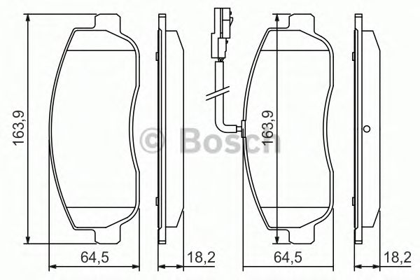 Тормозные колодки BOSCH 0 986 494 498