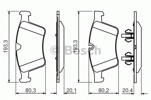 Тормозные колодки BOSCH 0 986 494 427