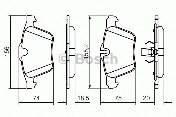 Тормозные колодки BOSCH 0 986 494 481