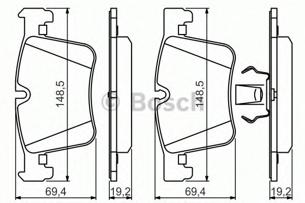 Тормозные колодки BOSCH 0 986 494 487