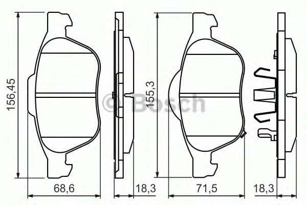 Тормозные колодки BOSCH 0 986 494 485