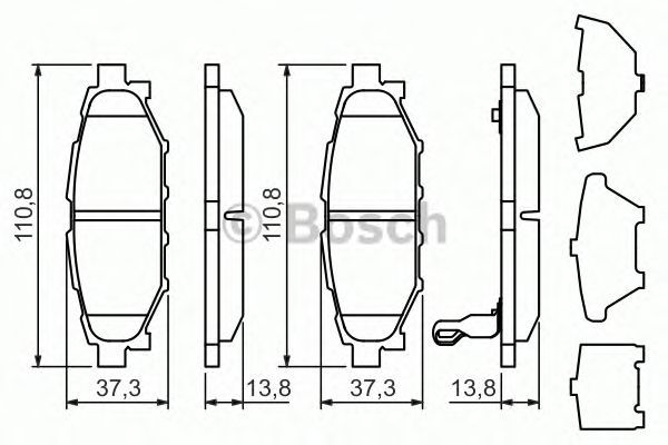 Тормозные колодки BOSCH 0 986 494 444