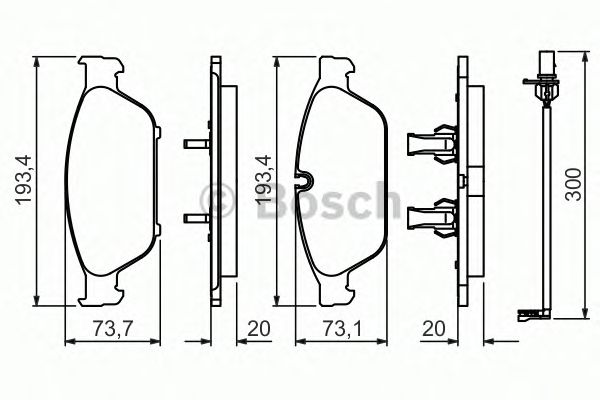 Тормозные колодки BOSCH 0 986 494 447