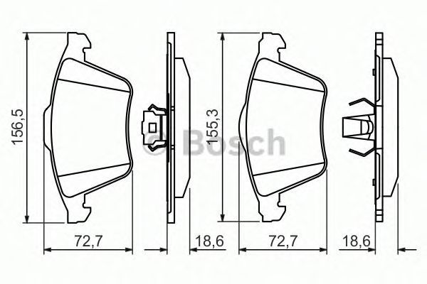 Тормозные колодки BOSCH 0 986 494 492