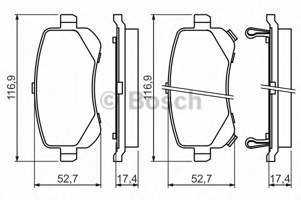 Тормозные колодки BOSCH 0 986 494 496