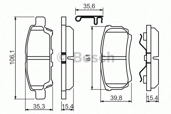 Тормозные колодки BOSCH 0 986 494 502