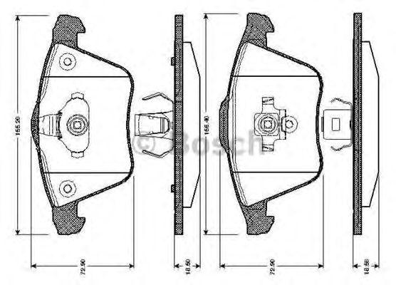 Гальмівні колодки BOSCH 0 986 TB2 850