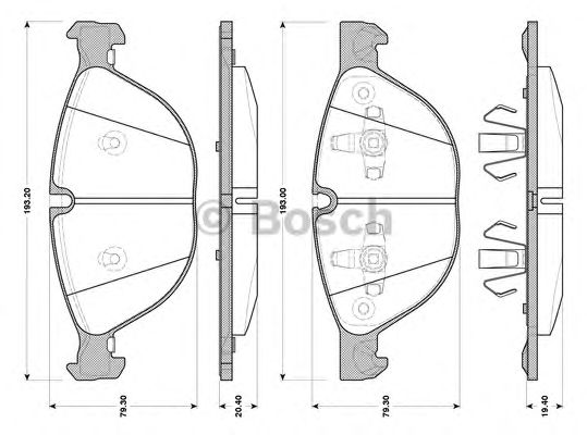 Тормозные колодки BOSCH 0 986 TB3 077 Economic