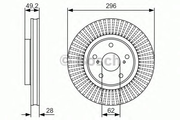 Тормозной диск BOSCH 0 986 479 151