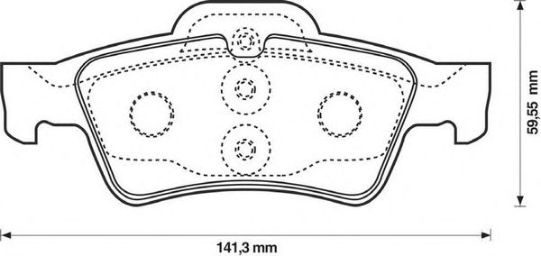 Тормозные колодки JURID 571989J-AS