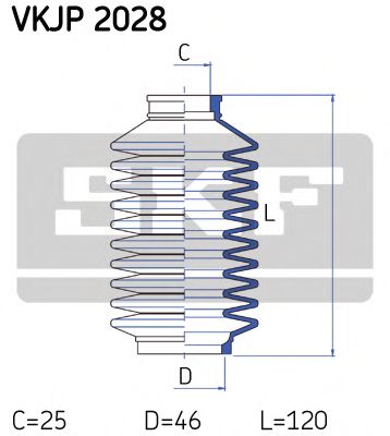 Комплект пыльников рулевой рейки SKF VKJP 2028