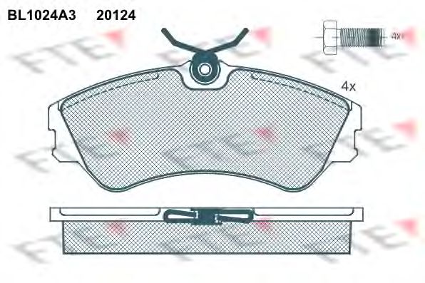 Гальмівні колодки FTE BL1024A3