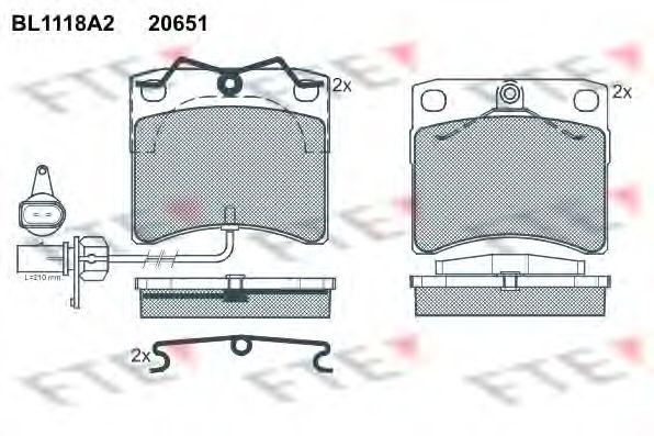 Гальмівні колодки FTE BL1118A2