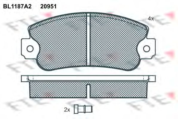 Гальмівні колодки FTE BL1187A2