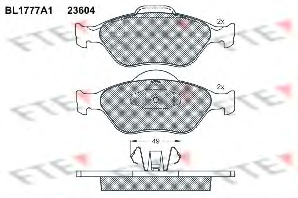Тормозные колодки FTE BL1777A1