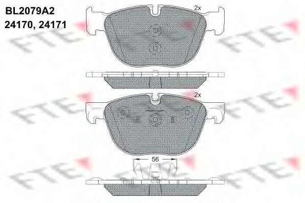 Тормозные колодки FTE BL2079A2