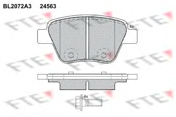 Тормозные колодки FTE BL2072A3