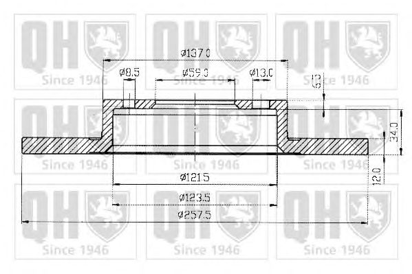 Тормозной диск QUINTON HAZELL BDC3511