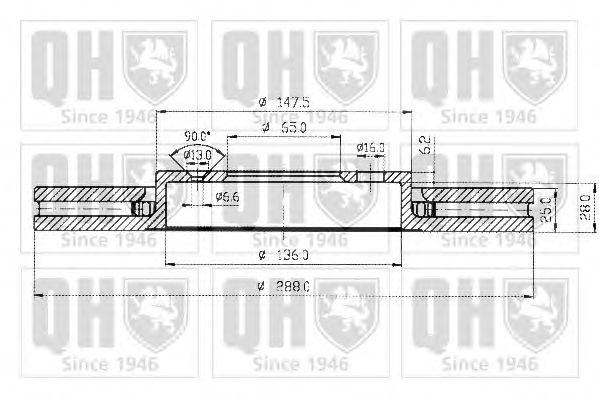 Тормозной диск QUINTON HAZELL BDC4735