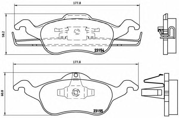 Тормозные колодки BREMBO P 24 046