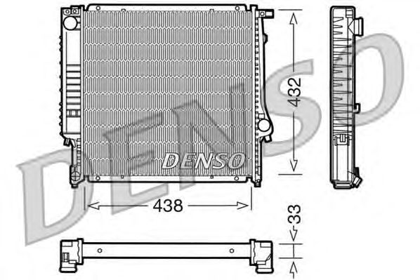 Радіатор, охолодження двигуна DENSO DRM05022