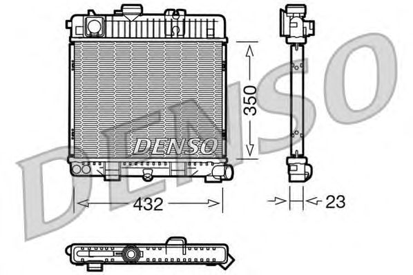 Радіатор, охолодження двигуна DENSO DRM05026