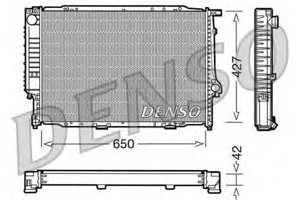 Радіатор, охолодження двигуна DENSO DRM05056