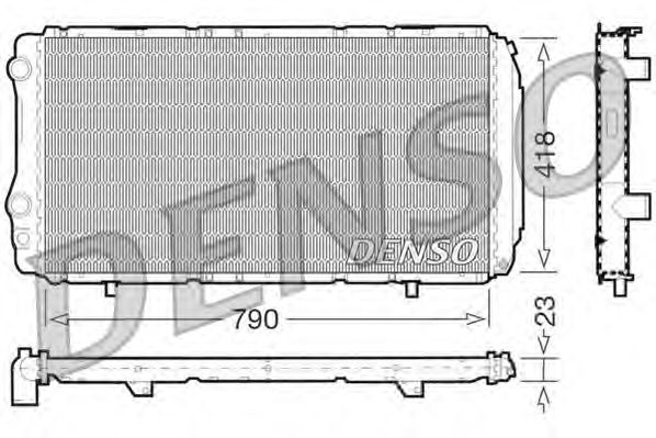 Радиатор, охлаждение двигателя DENSO DRM09074
