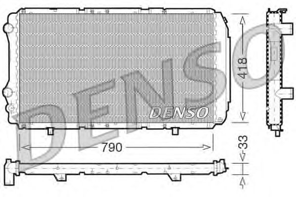 Радиатор, охлаждение двигателя DENSO DRM09076