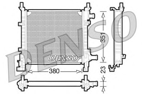 Радиатор, охлаждение двигателя DENSO DRM10061