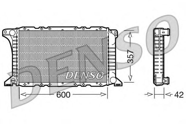 Радиатор, охлаждение двигателя DENSO DRM10090