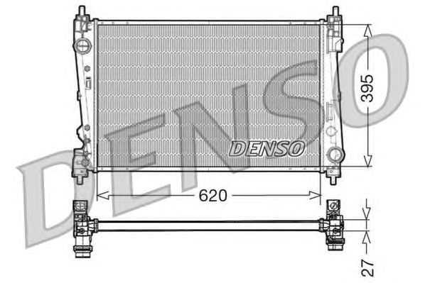 Радиатор, охлаждение двигателя DENSO DRM13015