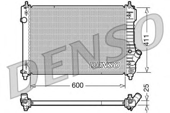 Радиатор, охлаждение двигателя DENSO DRM15004