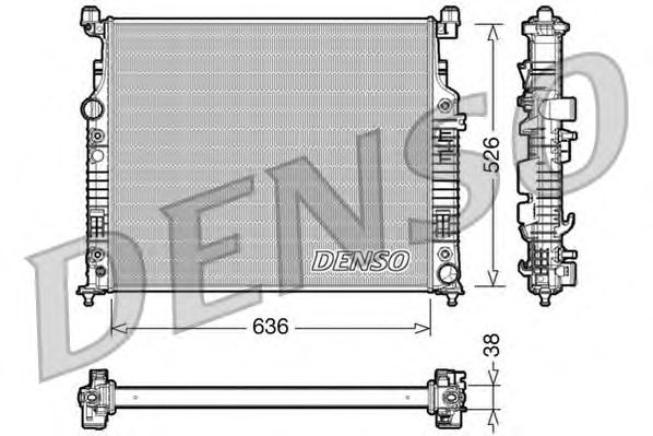 Радиатор, охлаждение двигателя DENSO DRM17006
