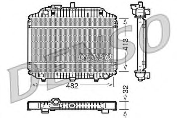 Радіатор, охолодження двигуна DENSO DRM17010
