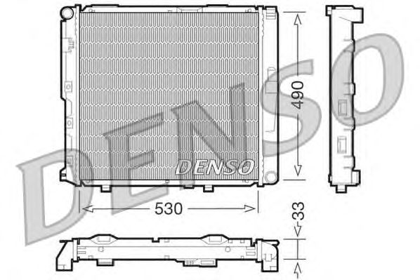 Радиатор, охлаждение двигателя DENSO DRM17038
