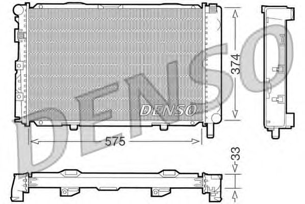 Радиатор, охлаждение двигателя DENSO DRM17064