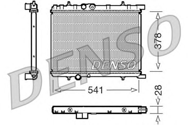 Радиатор, охлаждение двигателя DENSO DRM21032
