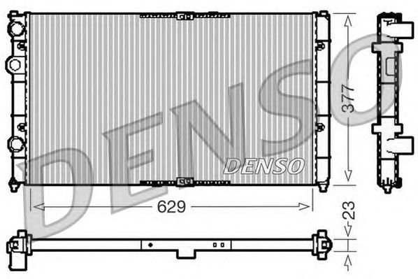Радиатор, охлаждение двигателя DENSO DRM26040